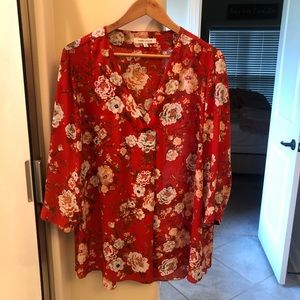 Floral Print Blouse (2X)